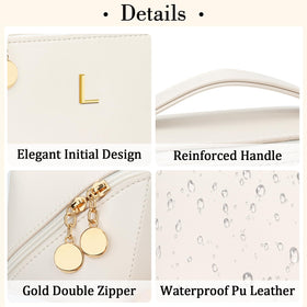 CLOUDWINGS Initial Makeup Bag Set alongside small toiletry bag