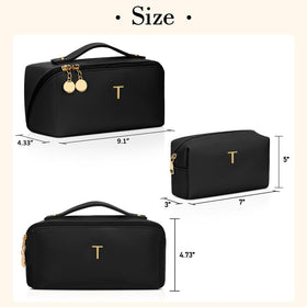 CLOUDWINGS Initial Makeup Bag small toiletry bag included