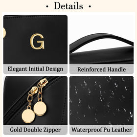 CLOUDWINGS makeup bag in stylish gold-toned hardware