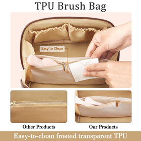 CLOUDWINGS makeup bag set displayed on a vanity