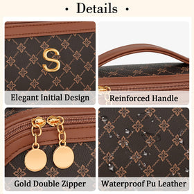 CLOUDWINGS personalized makeup bag with gold-toned hardware