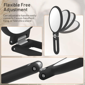 CLSEVXY Double-Sided Handheld Mirror side view showing flexible handle
