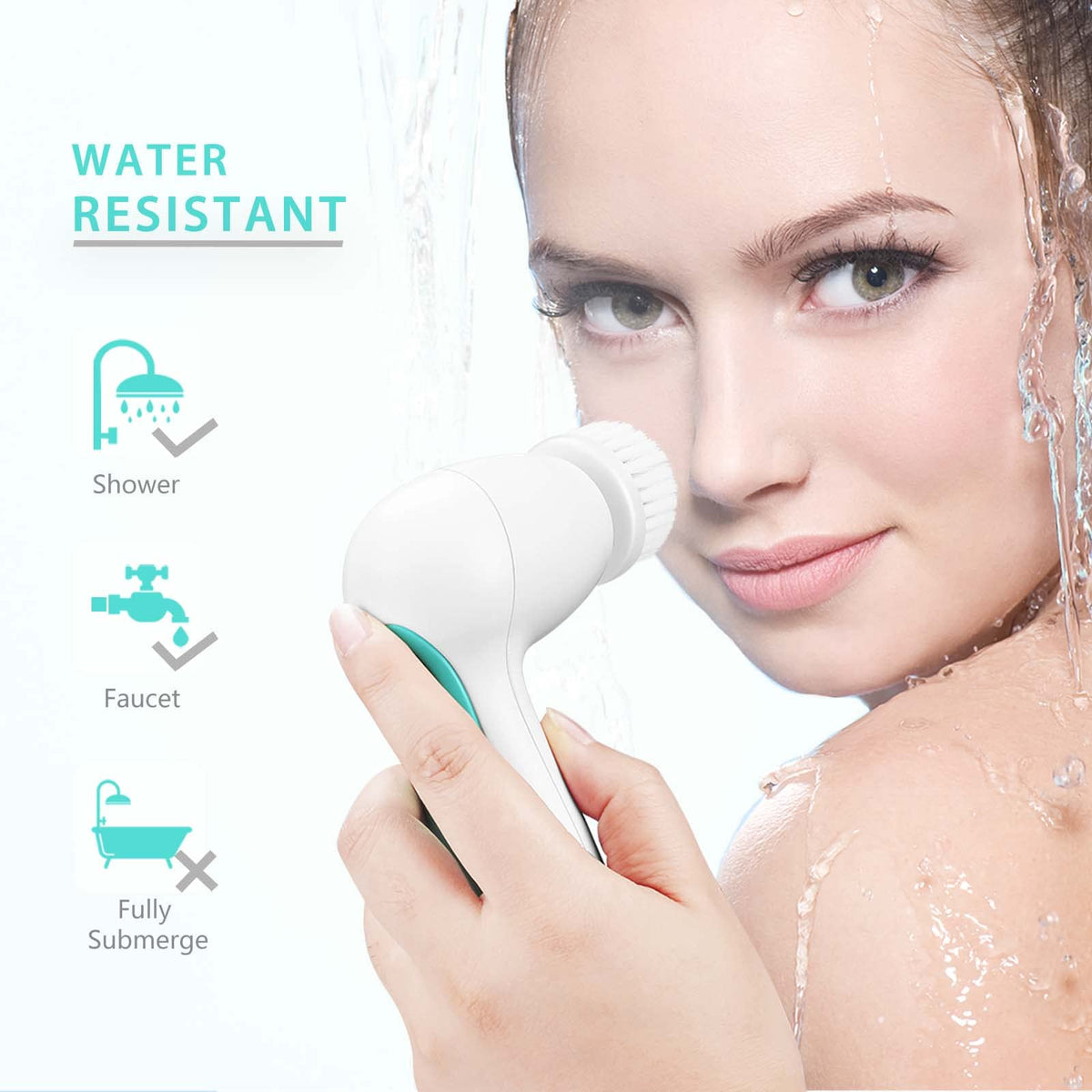 CLSEVXY Facial Cleansing Brush in a bathroom setting