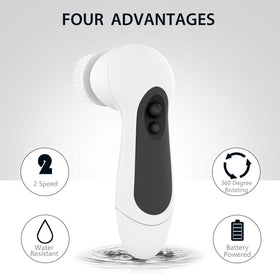 CLSEVXY facial cleansing brush in use in the shower
