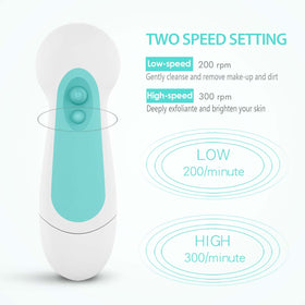 CLSEVXY Facial Cleansing Brush with makeup remover sponge