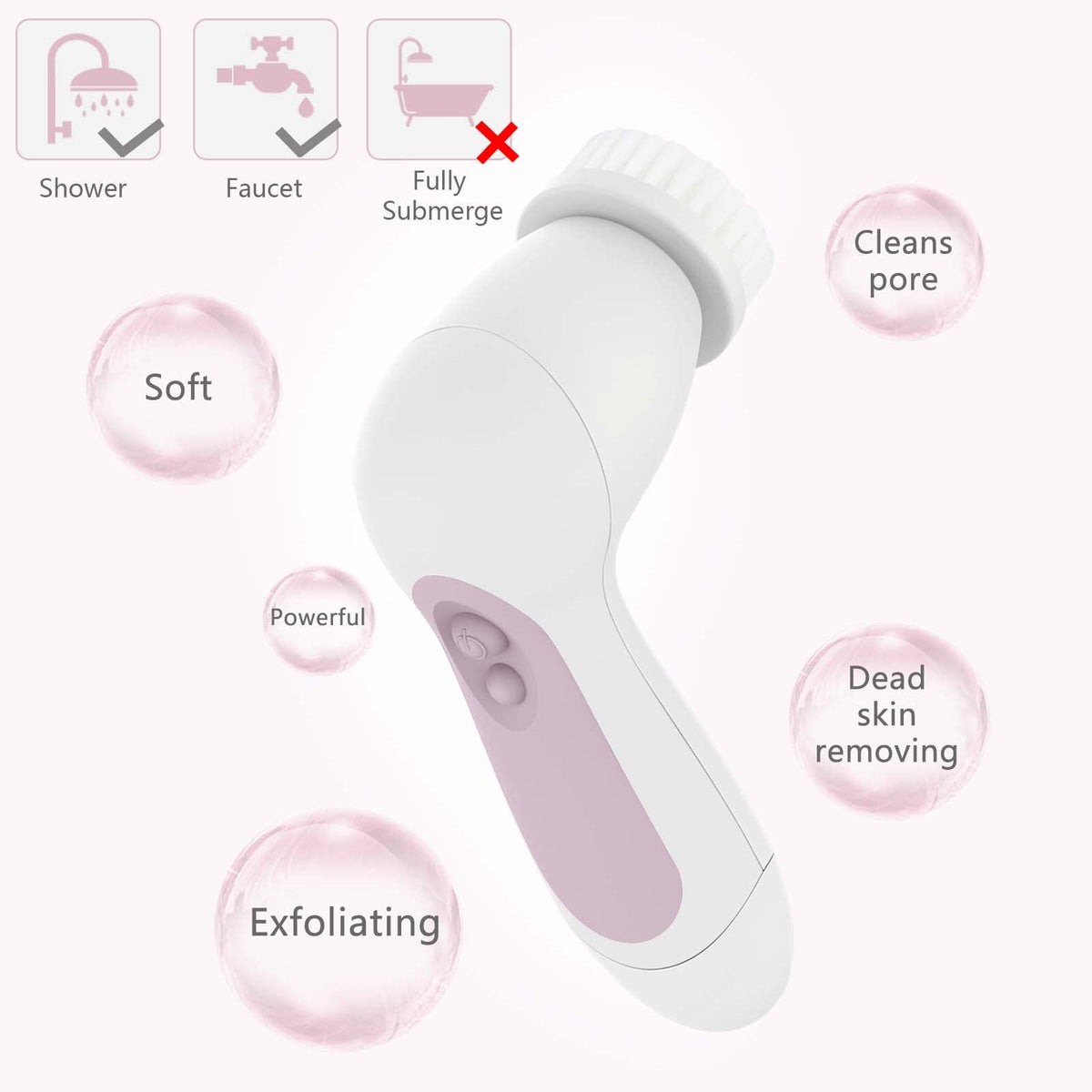 CLSEVXY facial cleansing brush with rolling massage head