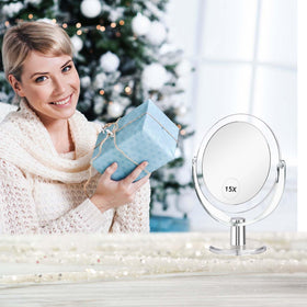 CLSEVXY Vanity Makeup Mirror displayed in a dorm room