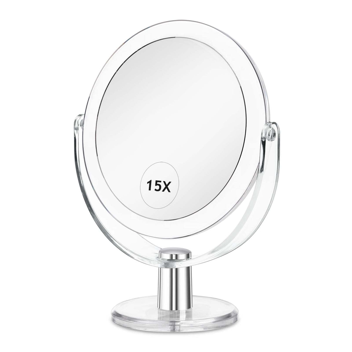 CLSEVXY Vanity Makeup Mirror front view with 1X and 15X magnification