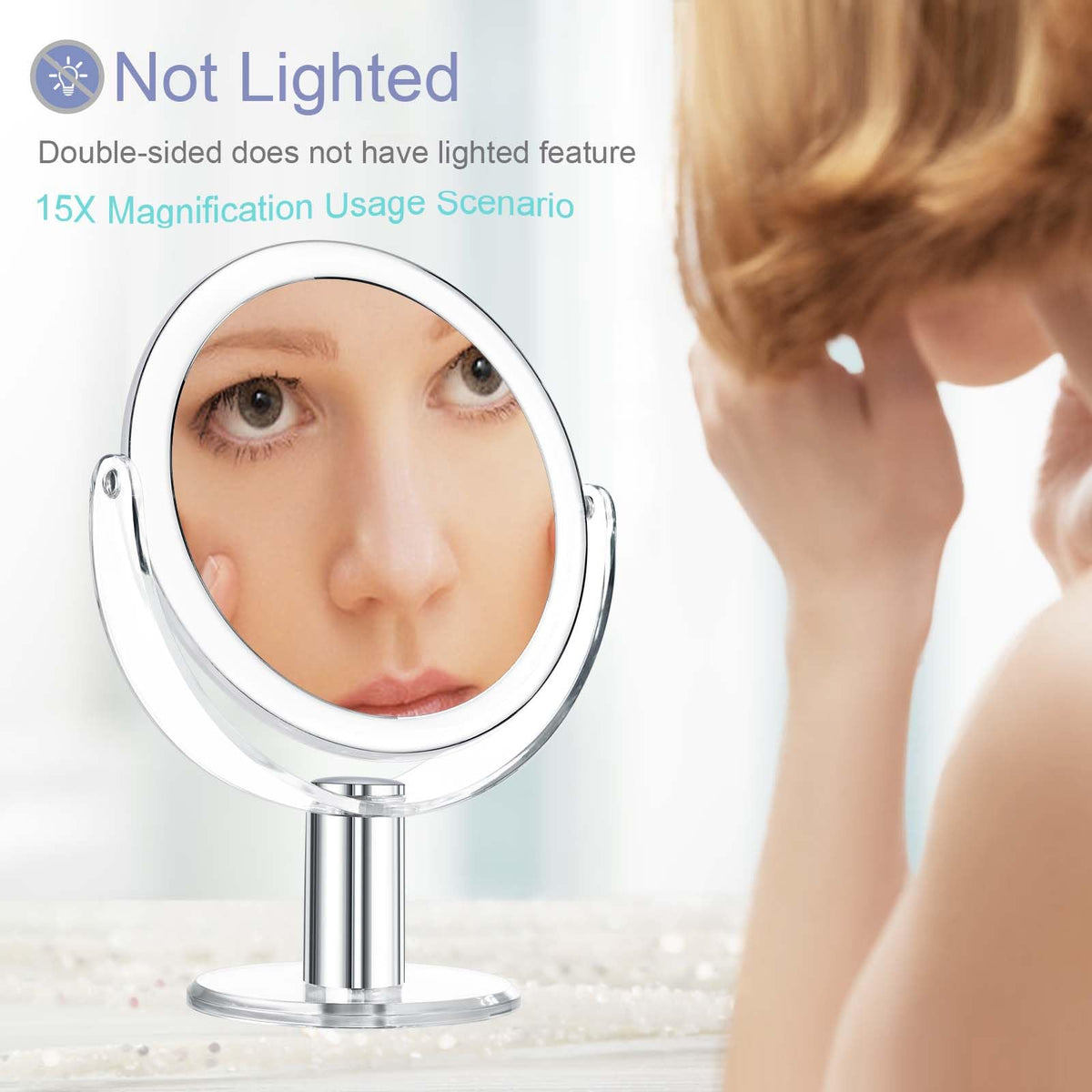 CLSEVXY Vanity Mirror with acrylic frame and glossy finish
