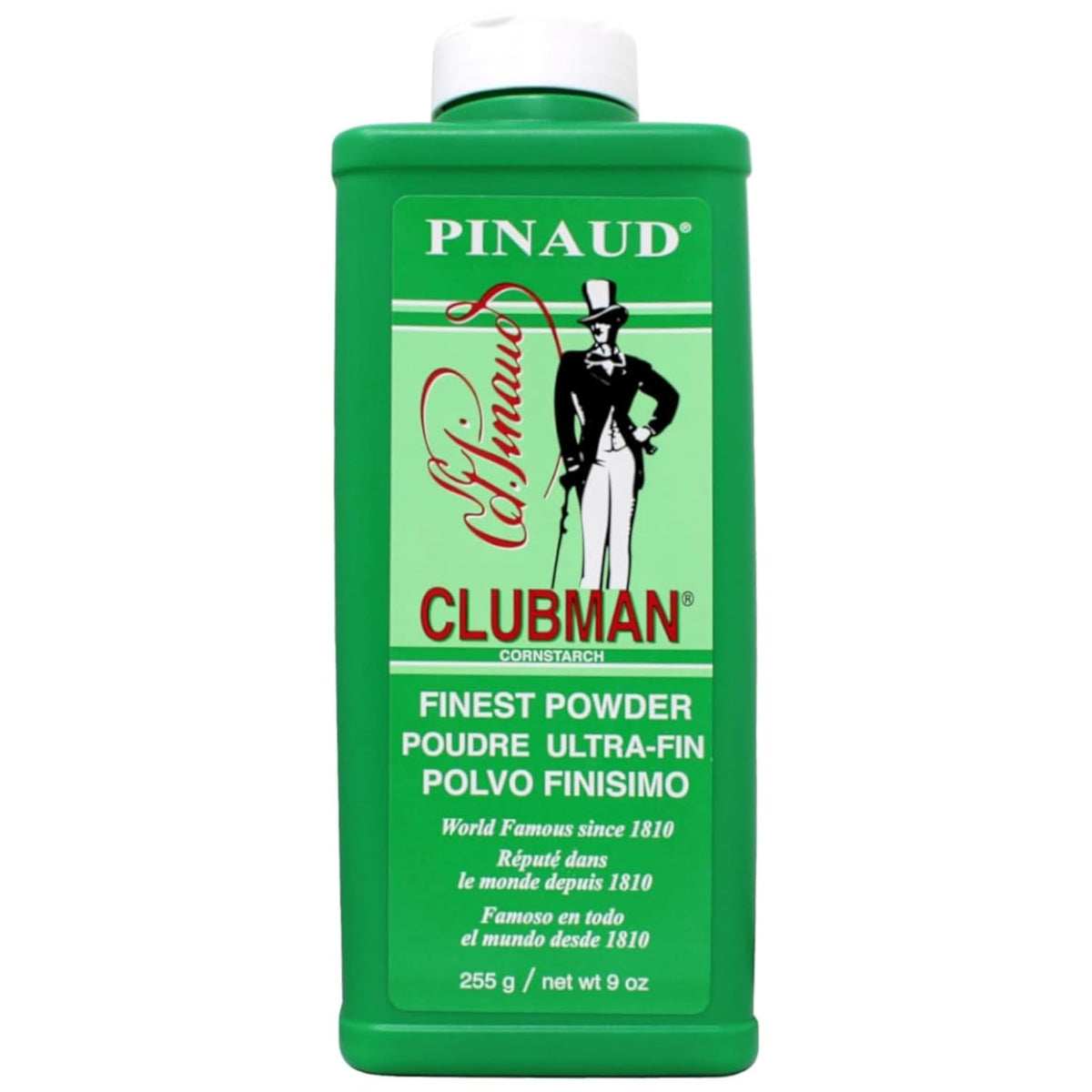Clubman Finest Talc Powder 9 oz front view