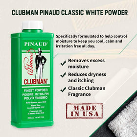 Clubman Finest Talc Powder 9 oz packaging