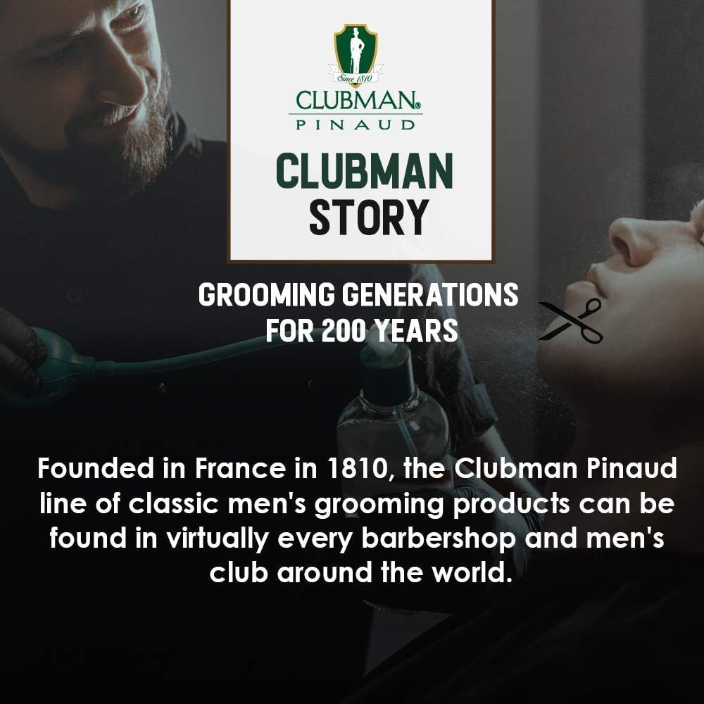 Clubman Finest Talc Powder 9 oz with ingredients