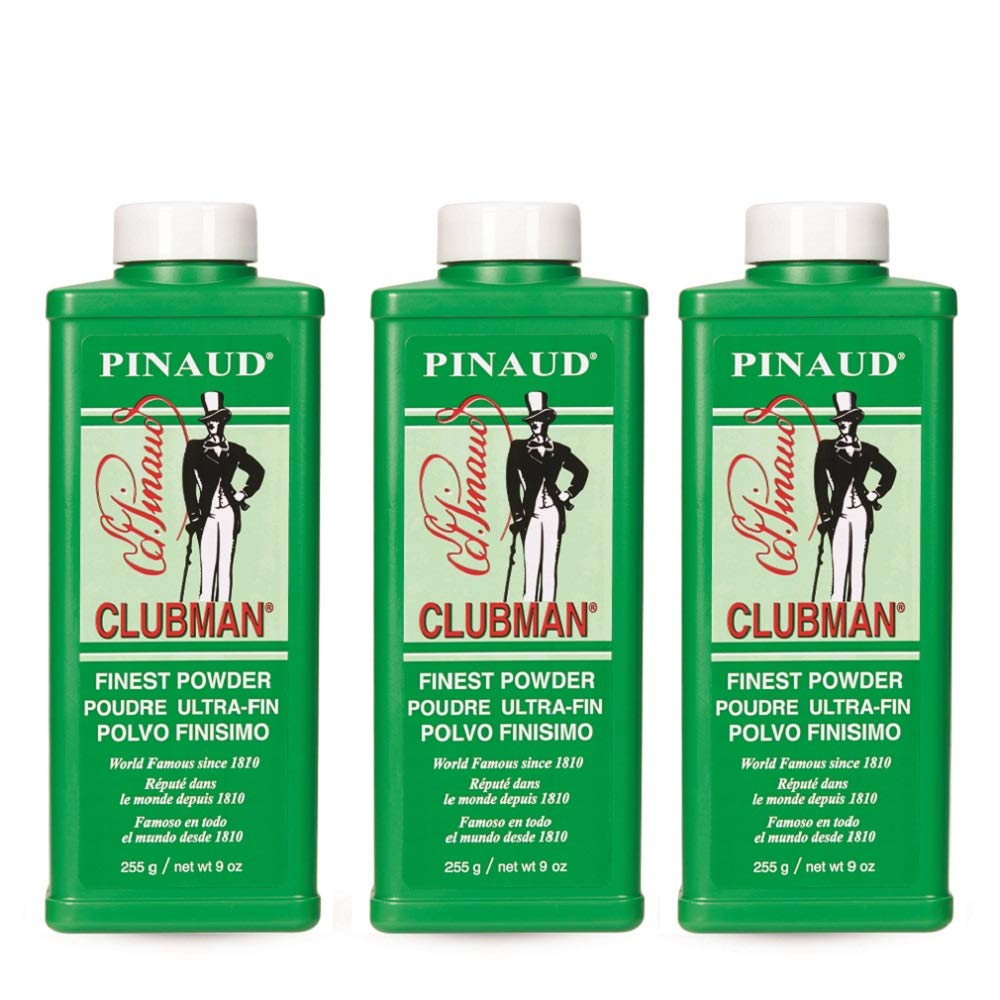 Clubman Pinaud Finest Powder 9 oz packaging front view