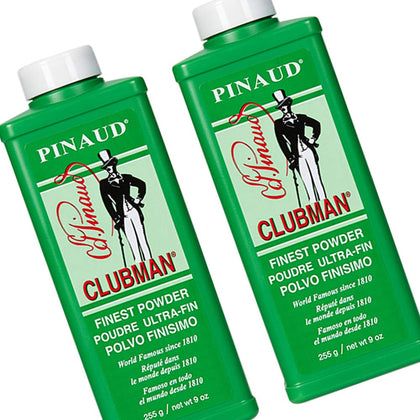 Clubman Pinaud Finest Powder Classic White 9 Oz front view