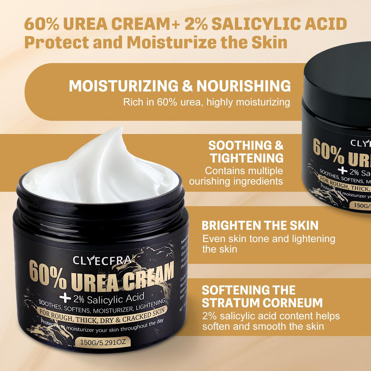 Clyecfra 60% Urea Cream 150g packaging
