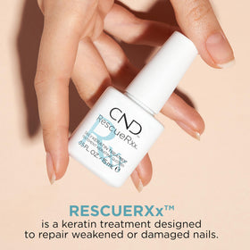 CND RescueRXx Daily Keratin Nail application on nails