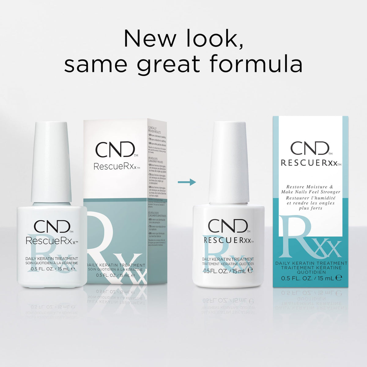 CND RescueRXx Daily Keratin Nail with jojoba oil ingredients