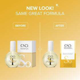 CND SolarOil Cuticle Oil showing texture on skin