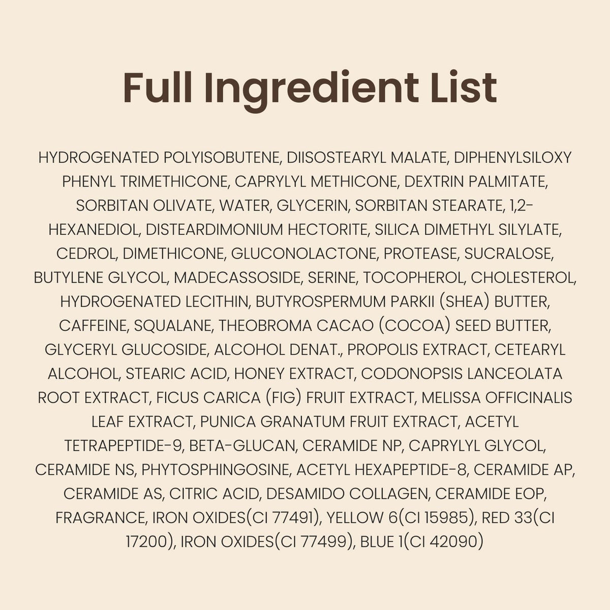 CNP Propolis Café Lipcerin™ 05 Caffé Mocha with ingredients list