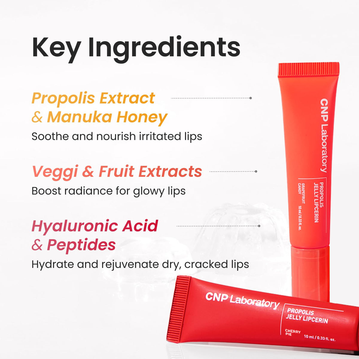 CNP Propolis Jelly Lipcerin Honey Cake in makeup setting