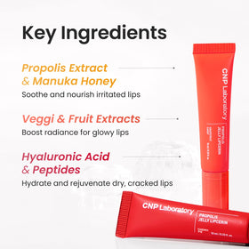 CNP Propolis Jelly Lipcerin Honey Cake in makeup setting