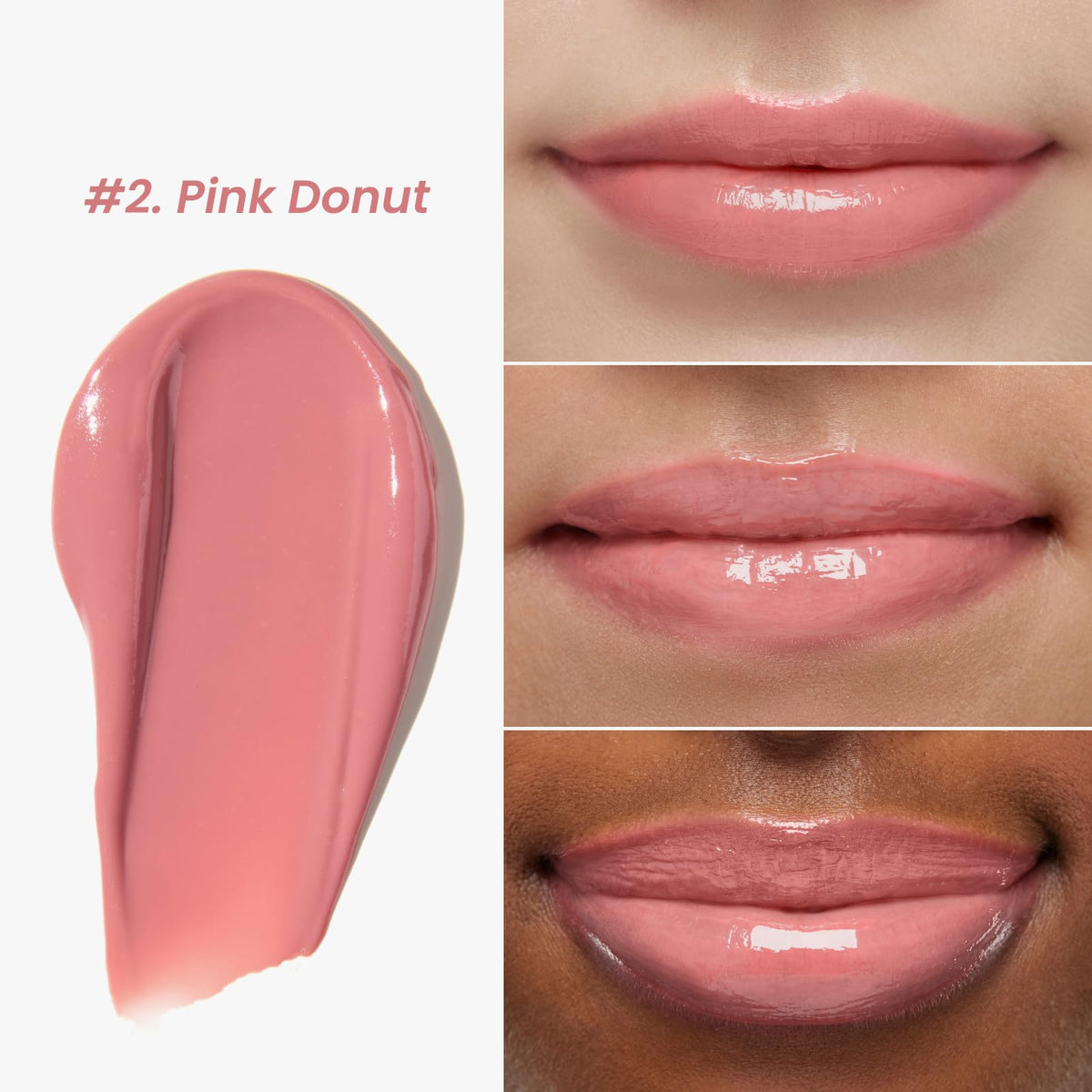 CNP Propolis Jelly Tinted Lipcerin™ 02 Pink Donut swatch on skin