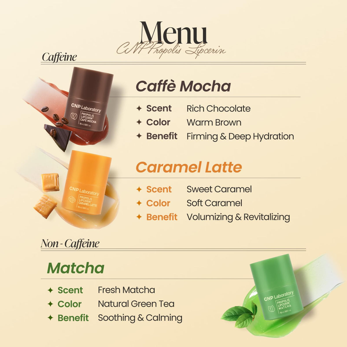 CNP Propolis Lipcerin 06 Caramel Latte side view