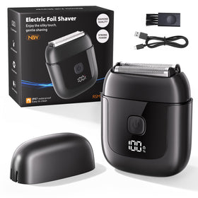 Cnunkn Electric Foil Shaver front view with floating blades