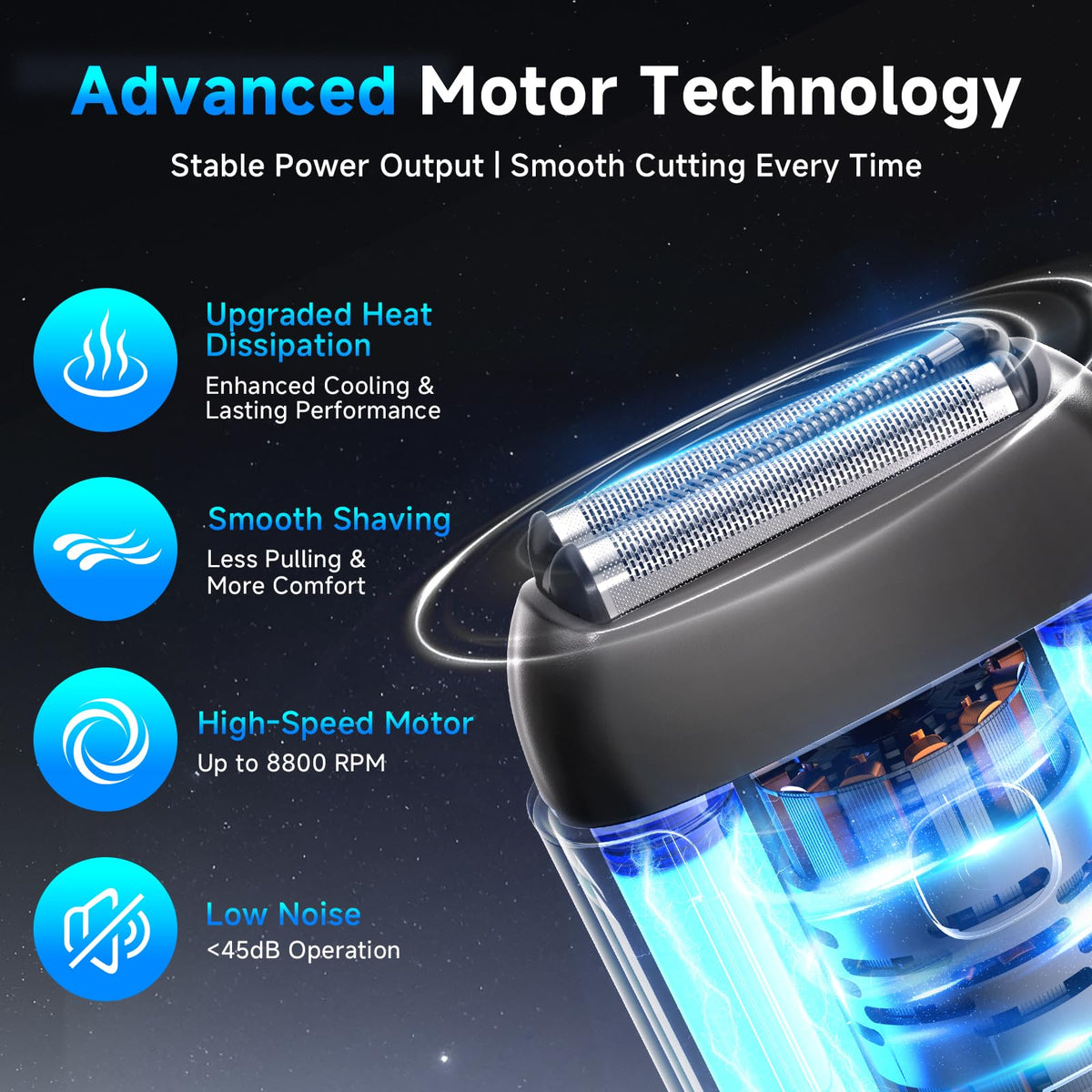 Cnunkn Electric Foil Shaver with LED charging display