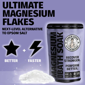 Coach Soak Magnesium Bath Salts in a bowl with water