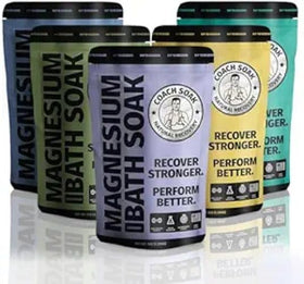 Coach Soak Magnesium Bath Soak 15 lb mixed scent bundle front view