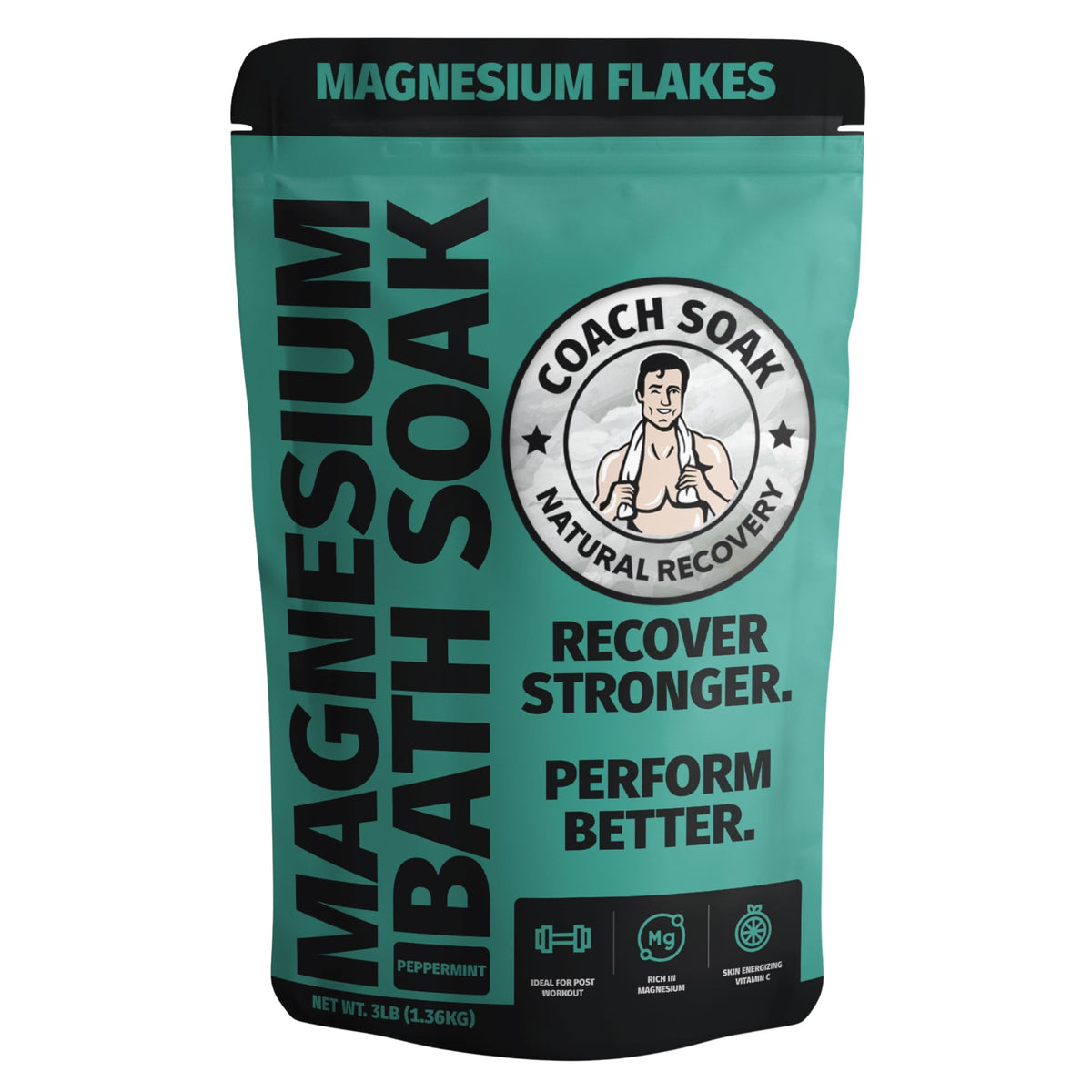Coach Soak Magnesium Bath Soak 3 lb packaging front view