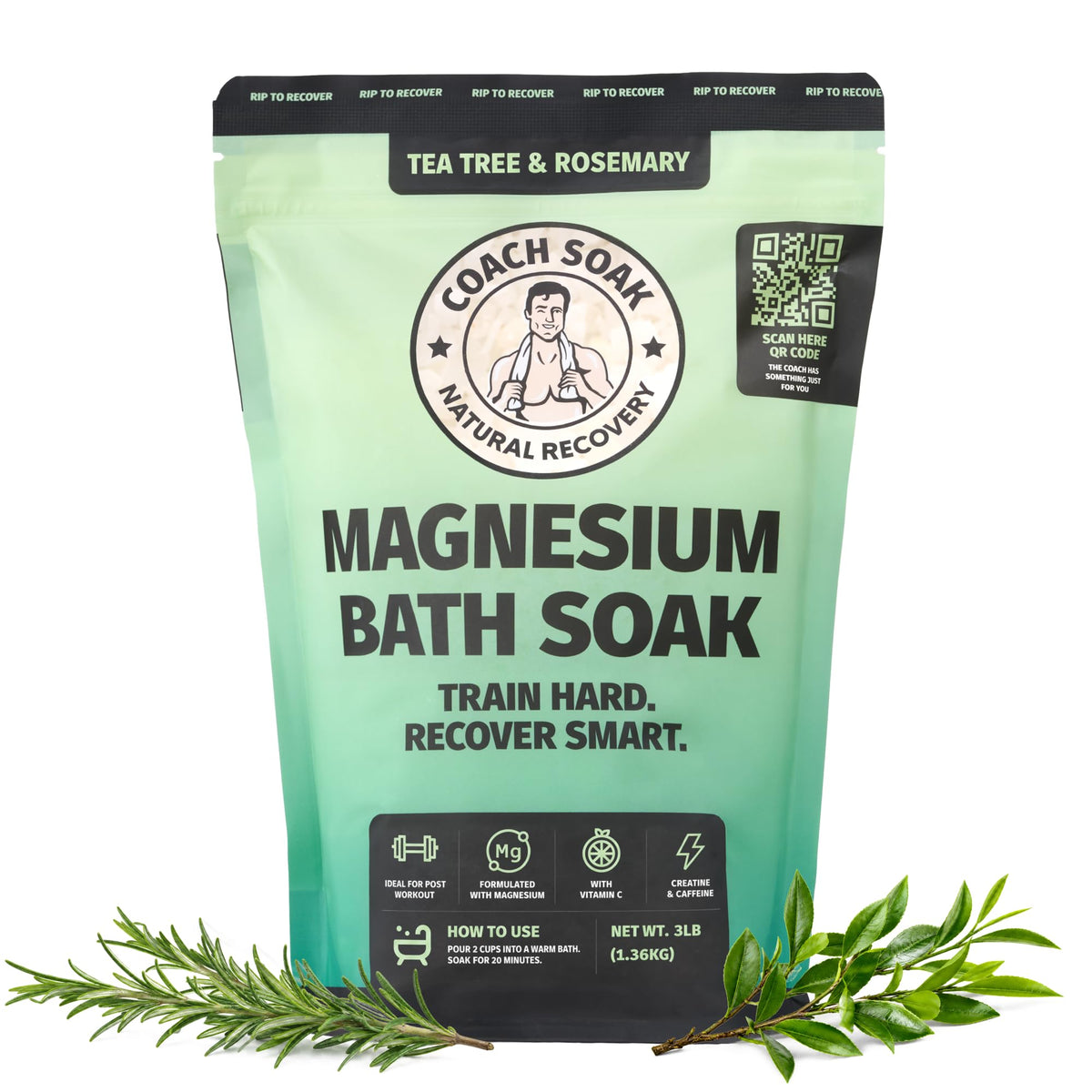 Coach Soak Magnesium Bath Soak 3 lb packaging front view