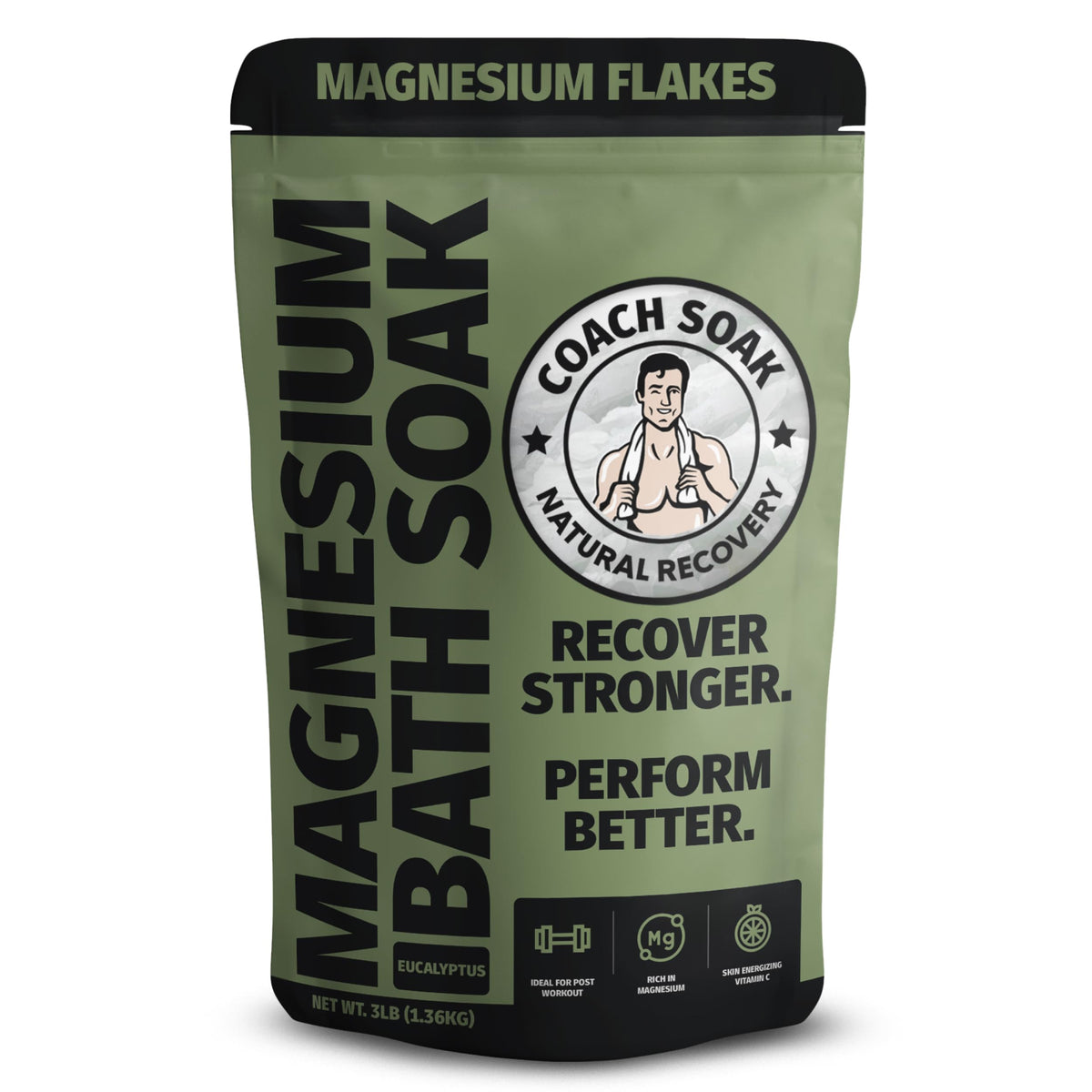 Coach Soak Magnesium Bath Soak 3 lb packaging front view