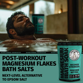 Coach Soak Magnesium Bath Soak in a bowl with water