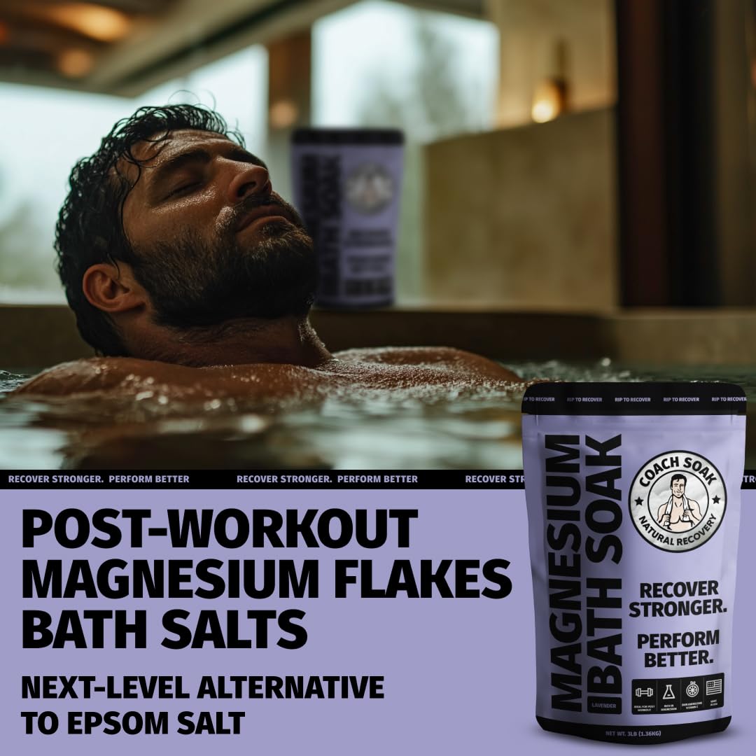 Coach Soak Magnesium Bath Soak in a warm bath setting