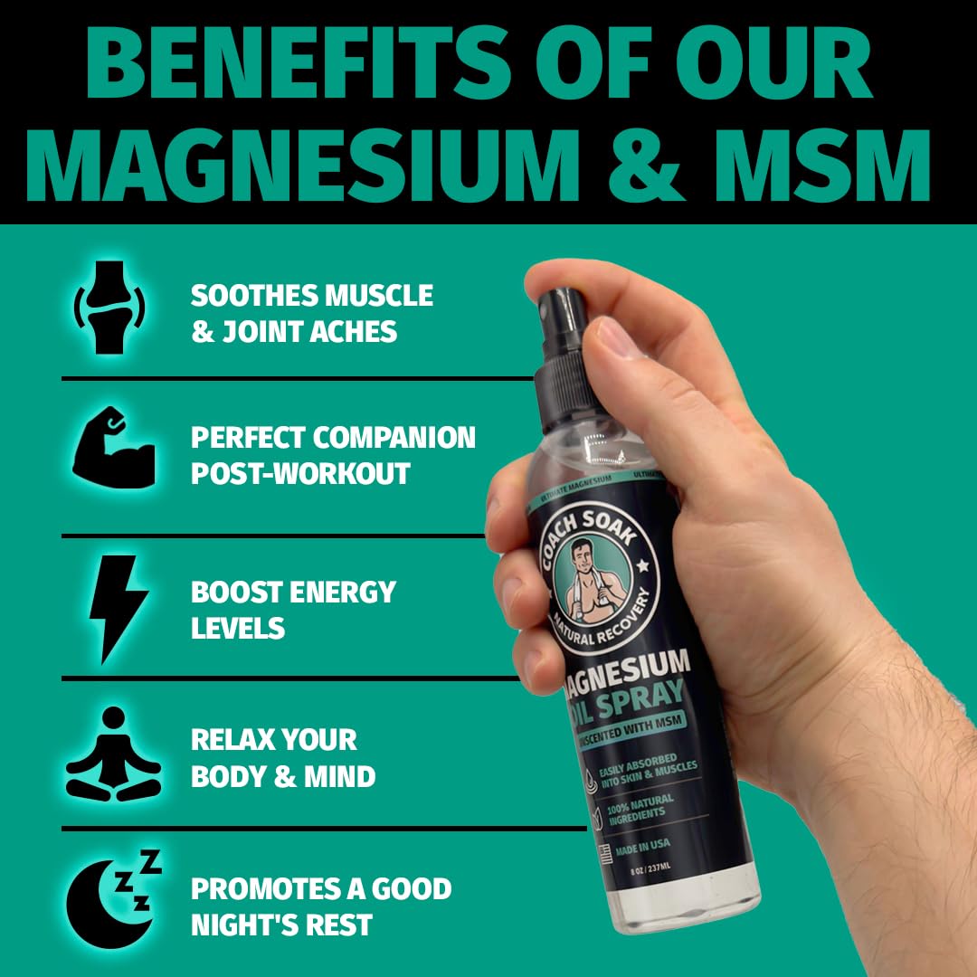 Coach Soak magnesium recovery bundle displayed with ebook