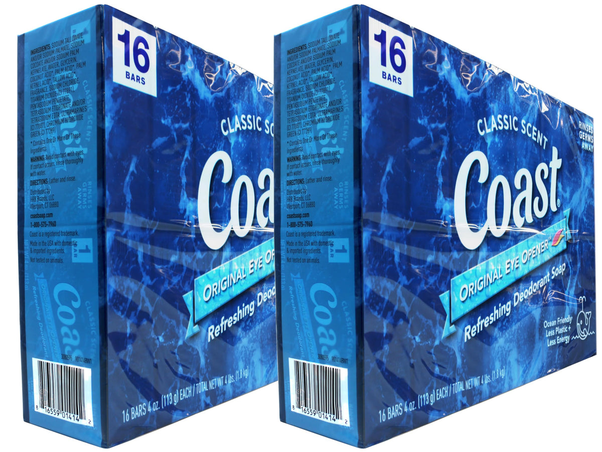 Coast Deodorant Soap Bars Classic Pacific Force Scent front view