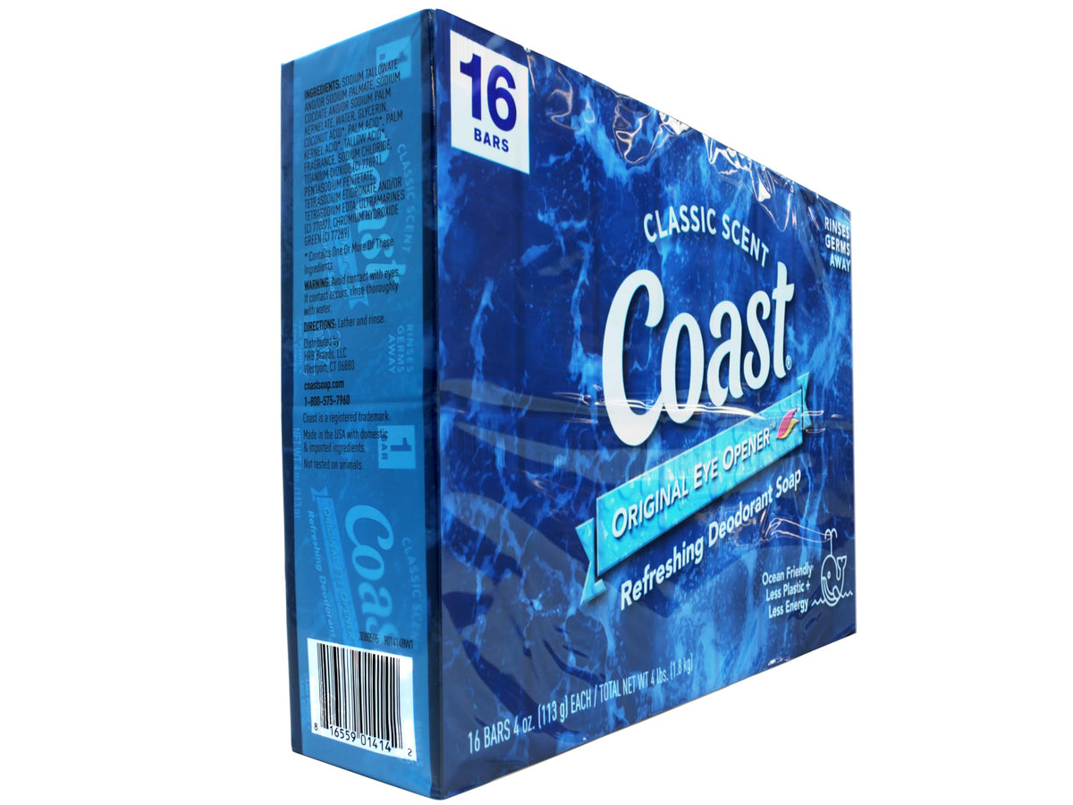 Coast Refreshing Deodorant Soap Bar front view, classic scent