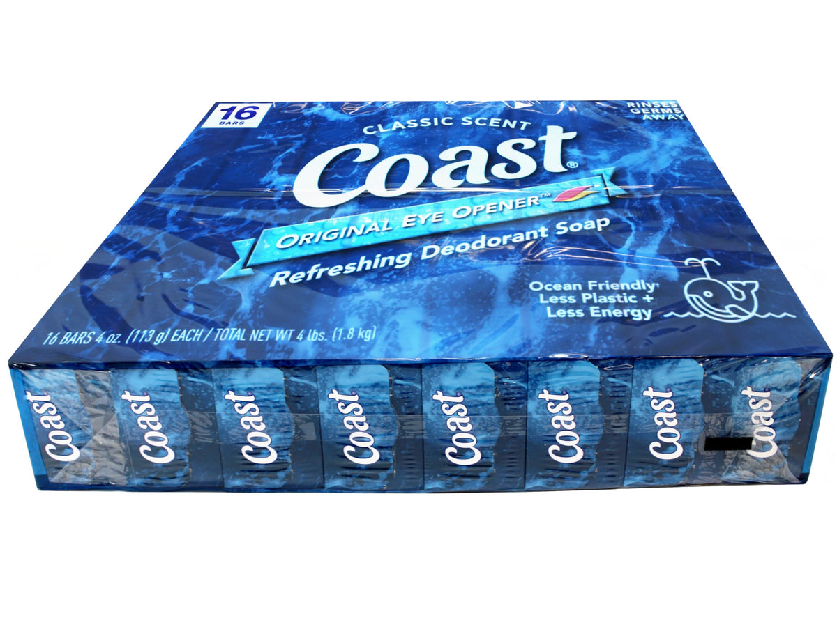 Coast soap bar displayed on a bathroom counter