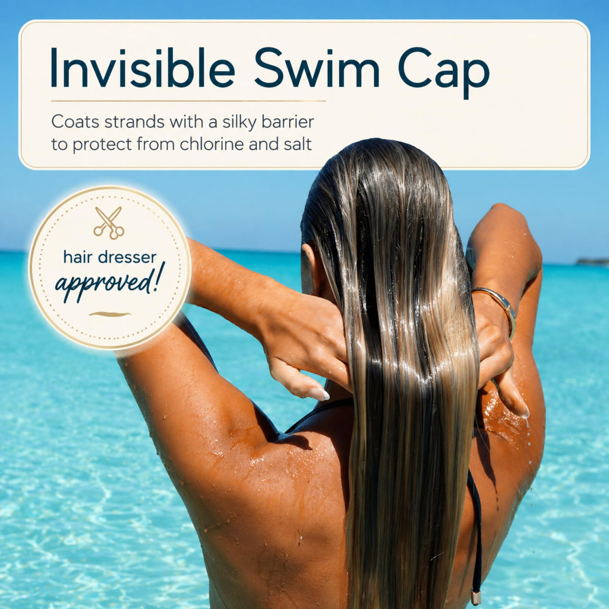 coastal grl PRE-SWIM Leave-In Conditioner bottle with tropical scent
