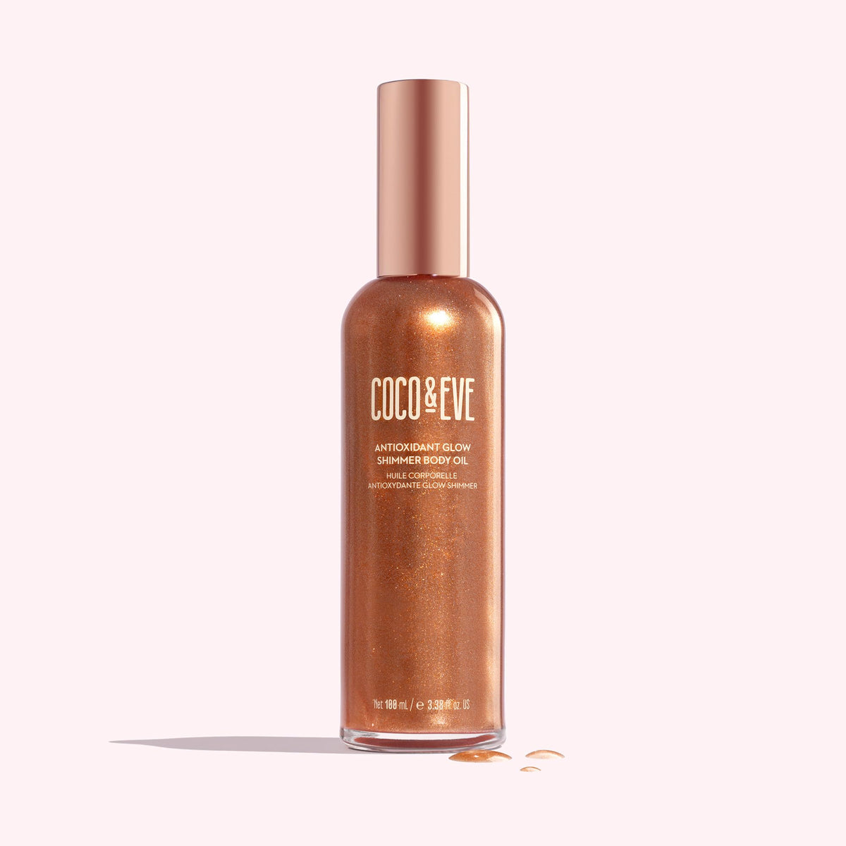 Coco & Eve Antioxidant Glow Shimmer Body Oil back view