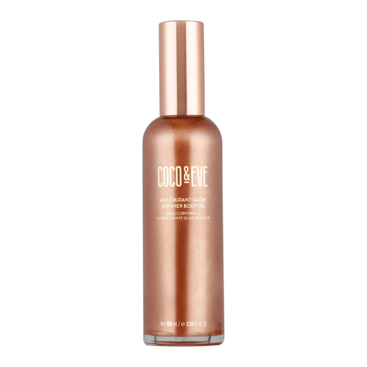 Coco & Eve Antioxidant Glow Shimmer Body Oil front view