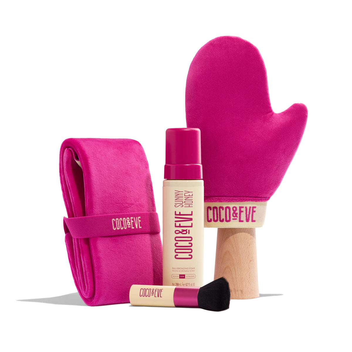 Coco & Eve Bali Bae Self Tan Set packaging front view