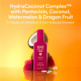 Coco & Eve Coconut Milk Body Sunscreen SPF 50 with tropical fruits