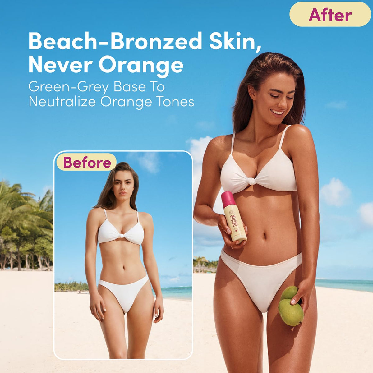 Coco & Eve Sunny Honey Self Tanner Foam bottle side view
