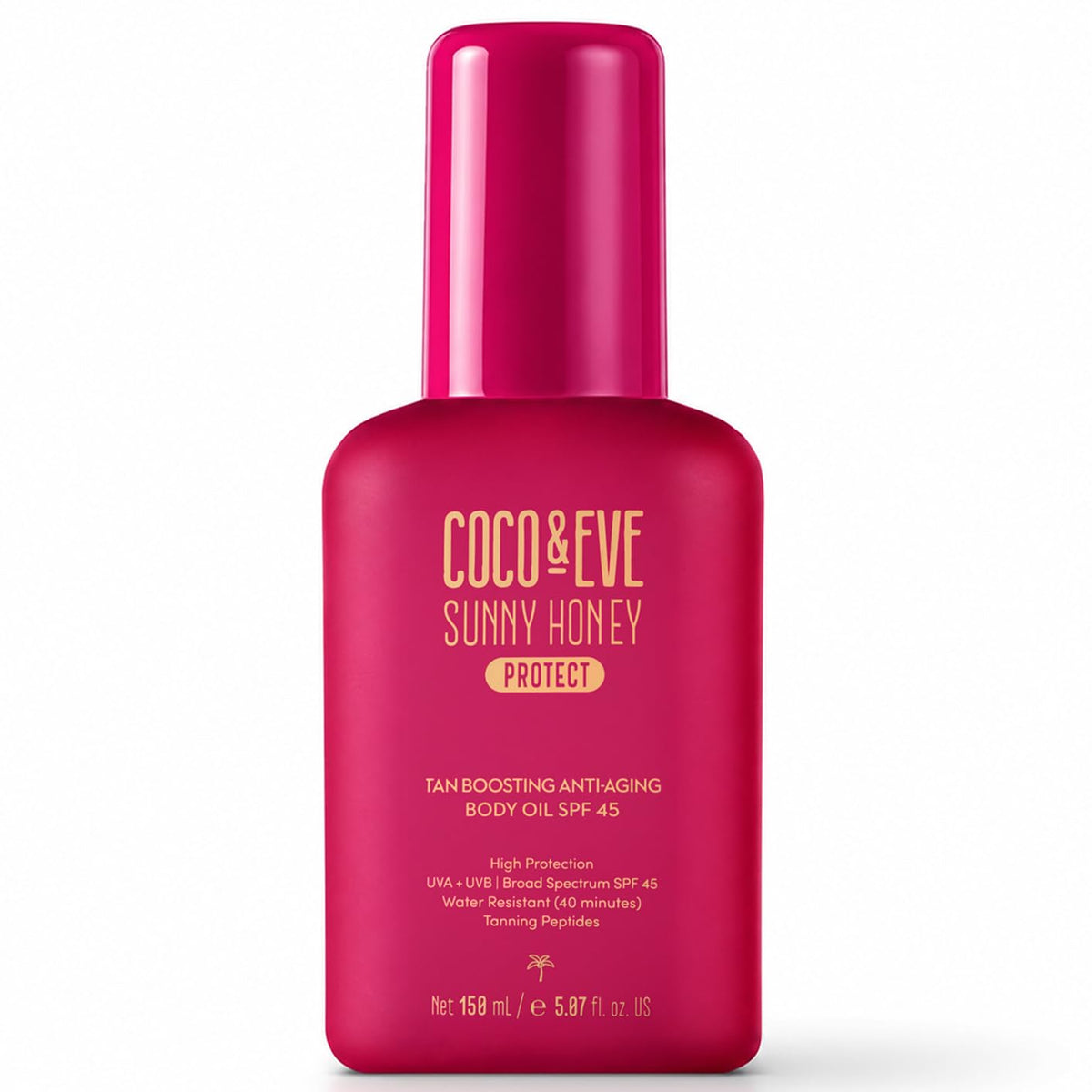 Coco & Eve Tan support Anti-Aging Body Oil SPF45 front view