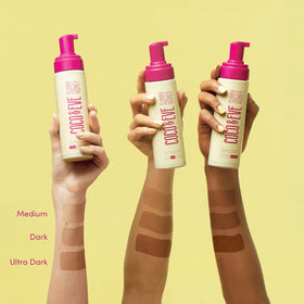 Coco & Eve tanning mitt and kabuki brush