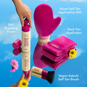 Coco & Eve tanning mitt and kabuki brush included