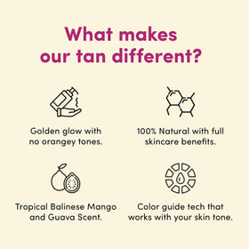 Coco & Eve tanning mitt in action during application